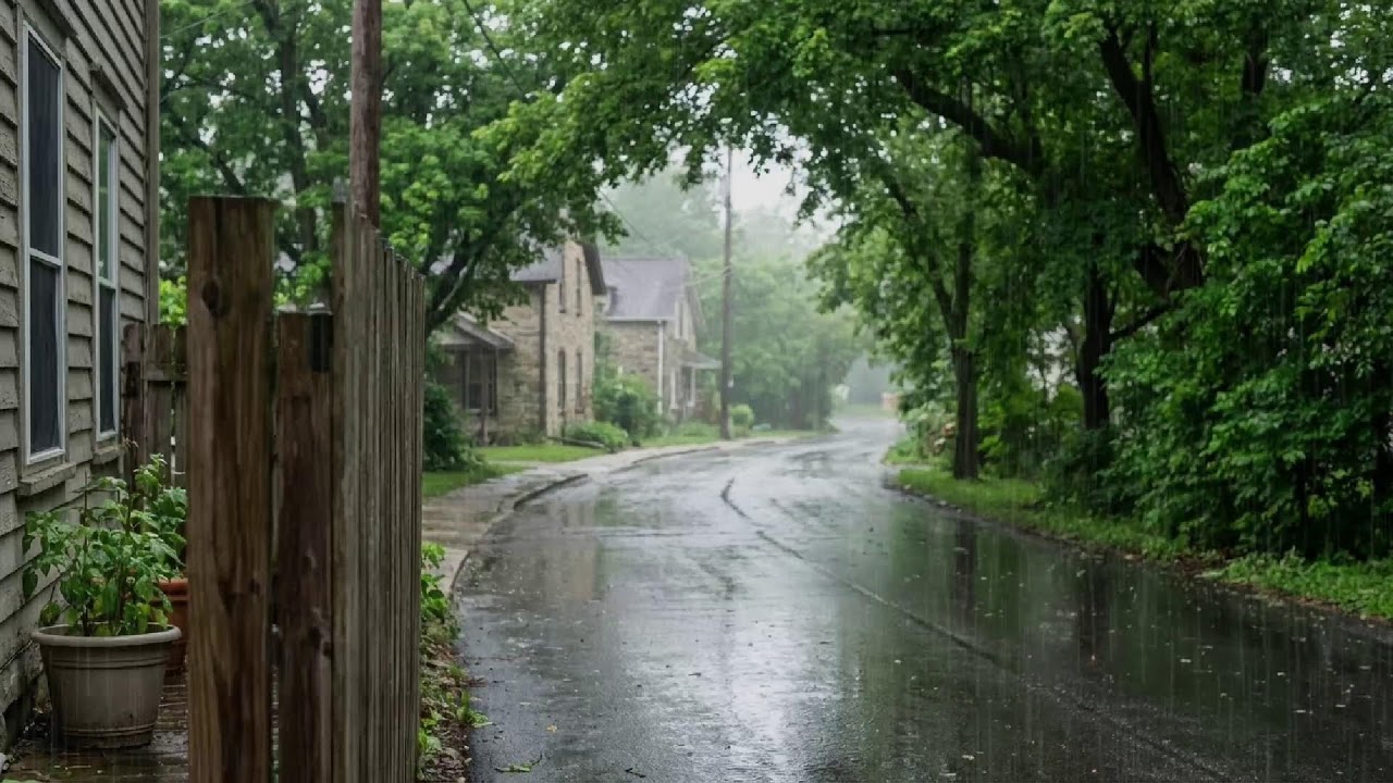 Rain Drizzle on Green Forest Leaves | Soothing Ambient Audio for Sleep
