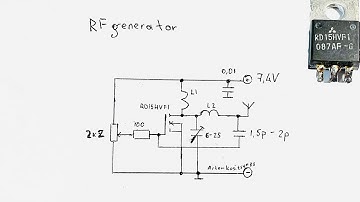 RF generator on one transistor RD15HVF1. Lamps shine in hands