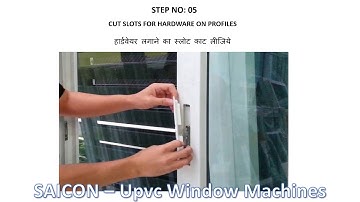 Basic Steps in making Upvc Windows | SAICON Upvc Window Machines
