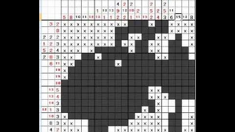 Picross（Logic puzzle）playing with Excel sheet No6