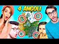 4 ANGOLI NELLA MAPPA CON LE ARMI MITICHE! - Fortnite