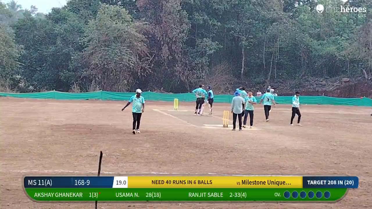 Milestone Unique(B) vs MS 11(A) live cricket match | Gramin Premier League 8 (GPL 8) 2025-26 By GCC