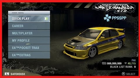 Need for Speed: Most Wanted Gameplay 60fps (PPSSPP)