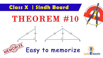 THEOREM # 10 | Class X Mathematics I Matric Sindh Board