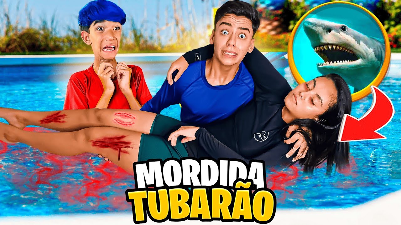 MINHA NAMORADA FOI ATACADA POR UM TUBARÃO NA PISCINA DA FAMÍLIA ROCHA