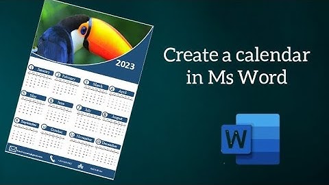 Printable Calendar design Using Microsoft word full tutorial, calendar 2023,