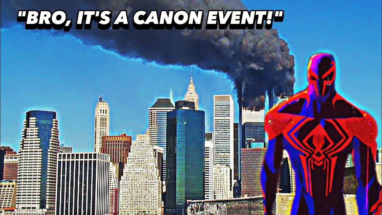 Bro it's a canon event. Canon event. мигель о хара человек паук. человек паук 2099 мем. Canon event.