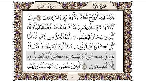 القرآن الكريم الصفحة ( 5 ) للشيخ محمد أيوب رحمه الله