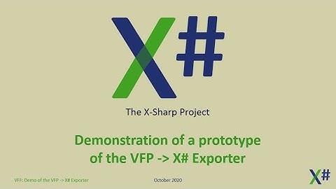 VFF  - Demo of the VFP - X# Exporter