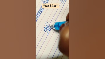 "Naila" name in cursive handwriting #cursive #calligrahy #learn #art #share #names #shorts #shorts