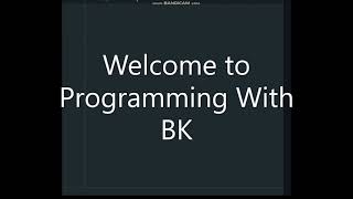 Palindrome Program in Python | Programming With BK