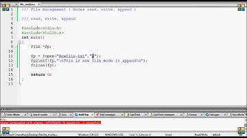 Bangla C programming tutorial  114  File Management  (Modes read, write, append)