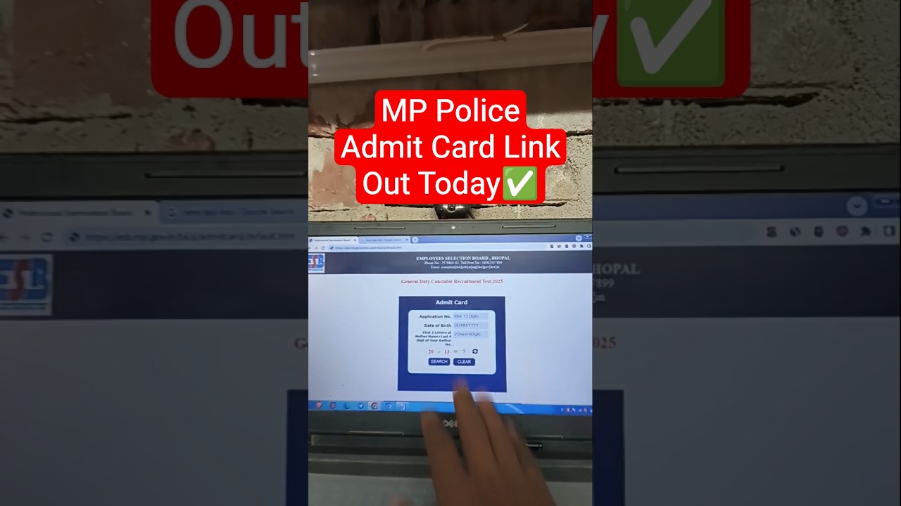 Link Out 📢 MP Police Admit Card 2025✅ How to Check/Download MP Police Constable Admit Card 2025✅ GD✅