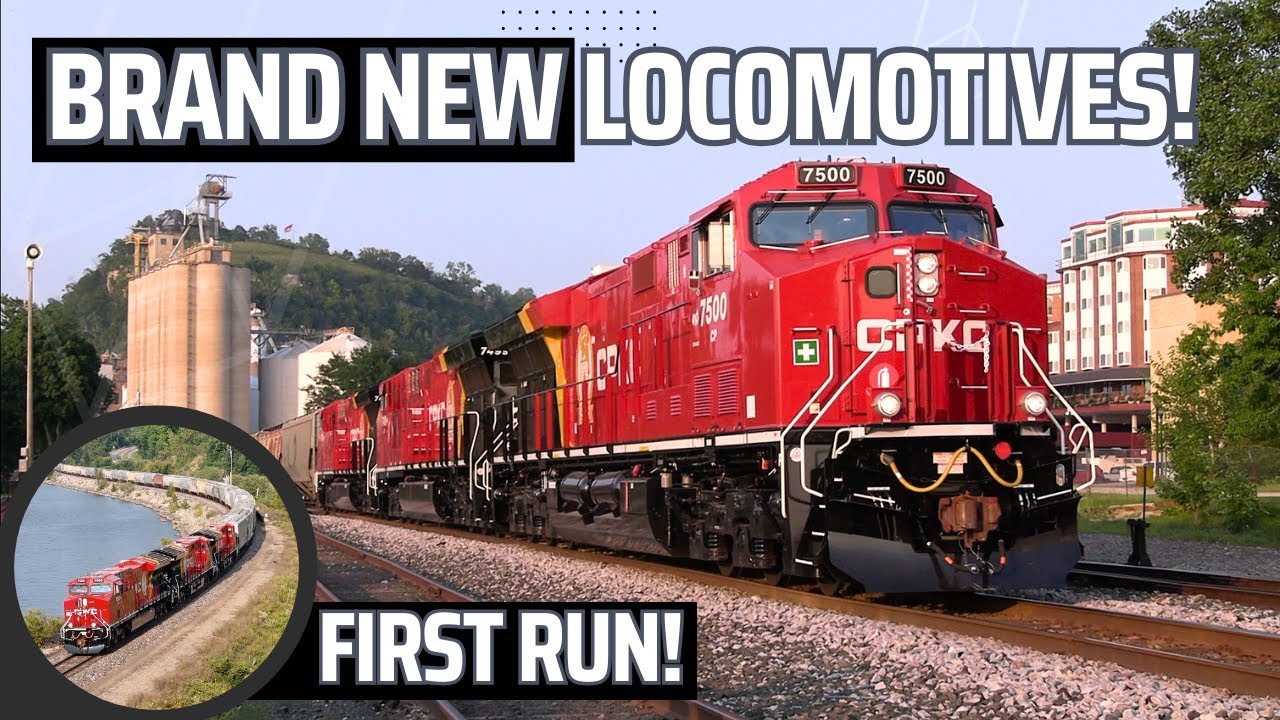 СОВЕРШЕННО НОВЫЕ локомотивы ПЕРВЫЙ ПРОБЕГ НА CPKC! -ET44AC под ИДЕАЛЬНЫМ вечерним солнцем-