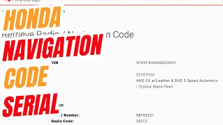 Career Overview Find Your Honda Navigation Code Serial Without Removing Unit