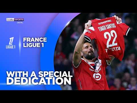 OLIVIER GIROUD'S SLIP-AND-SCORE GOAL DEDICATED TO TIAGO SANTOS THAT SAVED LILLE | beIN SPORTS USA