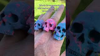 JUNE 23 is LAST day to order. Cerakote Ceramic Skull Rings. #customjewelry #ring #skull #art