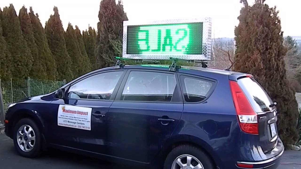 sign on car
