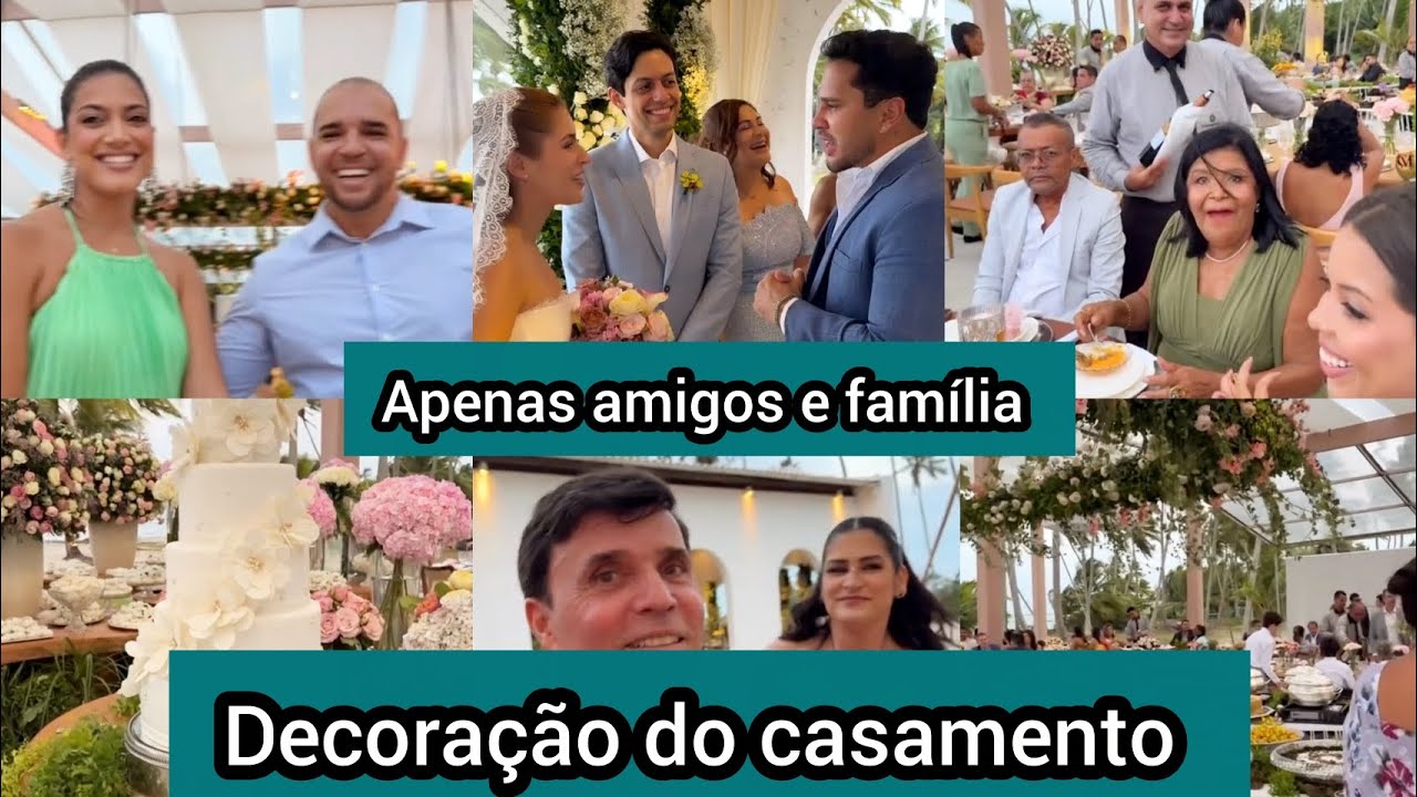 Lucas Guimarães mostra a decoração do casamento e noivos pedem pra animar a festa - Apenas família 