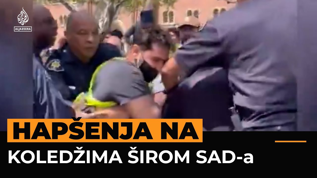 متظاهرون مؤيدون للفلسطينيين يخاطبون الشرطة في الولايات المتحدة: لم تخيفونا!