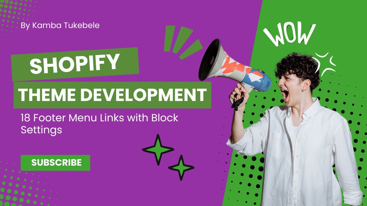 18 Footer Menu Links with Block Settings | Shopify Development for Beginners