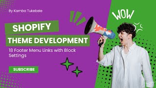 18 Footer Menu Links with Block Settings | Shopify Development for Beginners