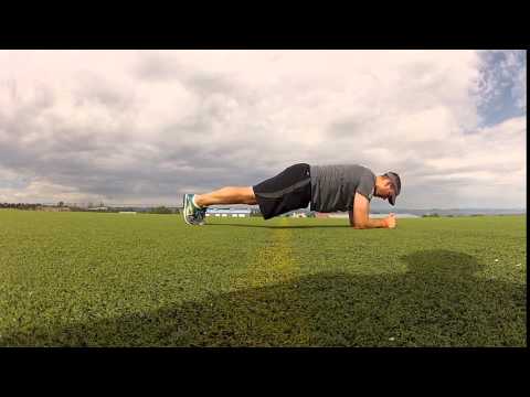 Plank toe taps and leg lifts