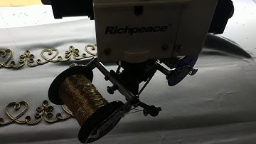Tape coiling cording embroidery machine by Richpeace testing for Forvex 2