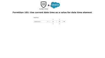 Use current date time as a value for date time element