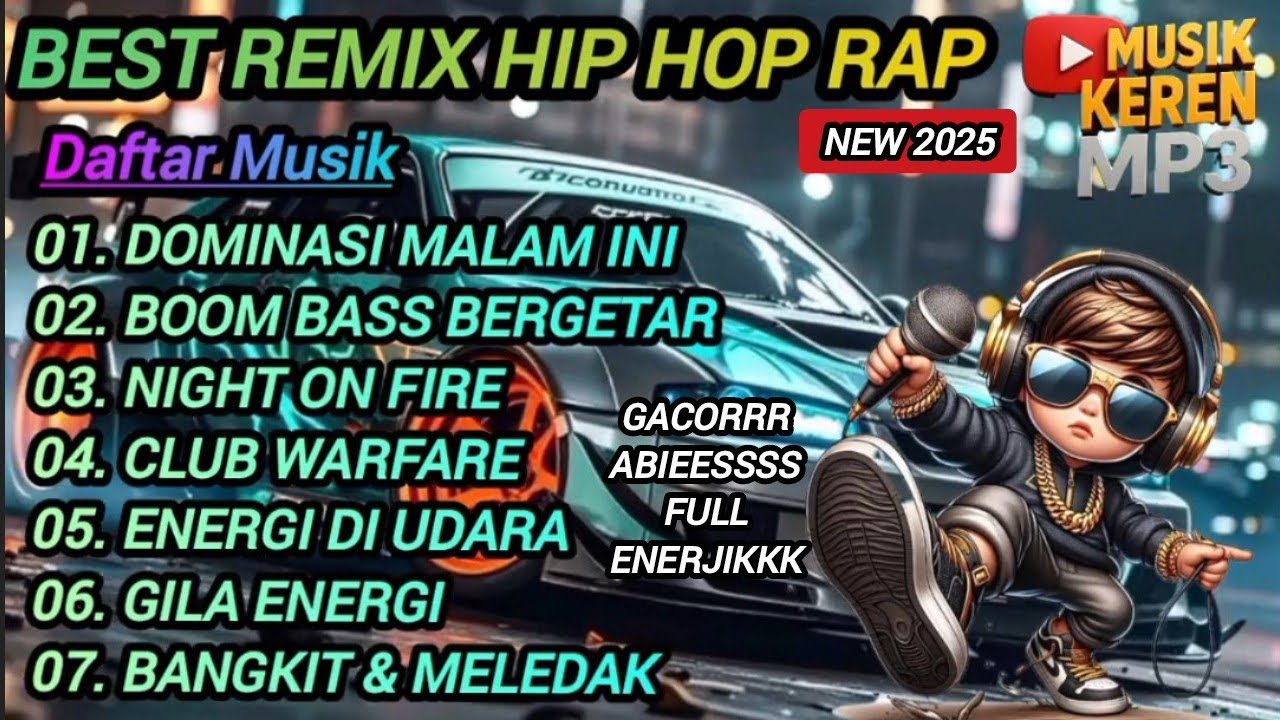 BEST REMIX HIP HOP RAP 2025 🔥 Musik Energi Full Bass • Boom Bass Bergetar • Night On Fire 🔥