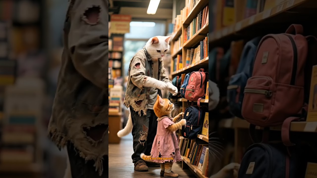 "Hero Dad Cat Saves Stray Kitten 🐱❤️ | Heartwarming Rescue Story"