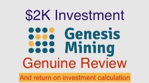 Genesis Mining Profitability - 2000 USD Investment 1 Week in