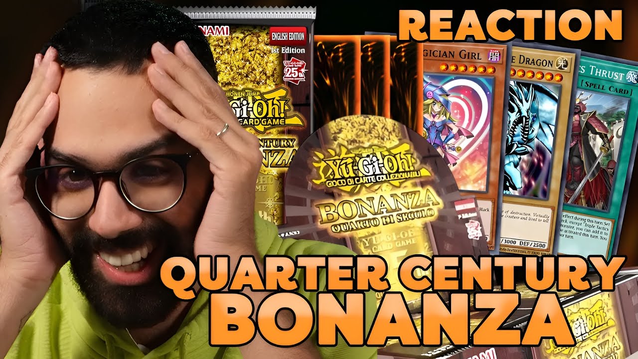 DARIO MOCCIA REAGISCE e IMPAZZISCE per le CARTE di YU-GI-OH! QUARTER CENTURY BONANZA