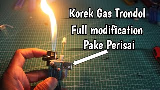 Building a custom 'Trondol' gas lighter with full modifications and a shield