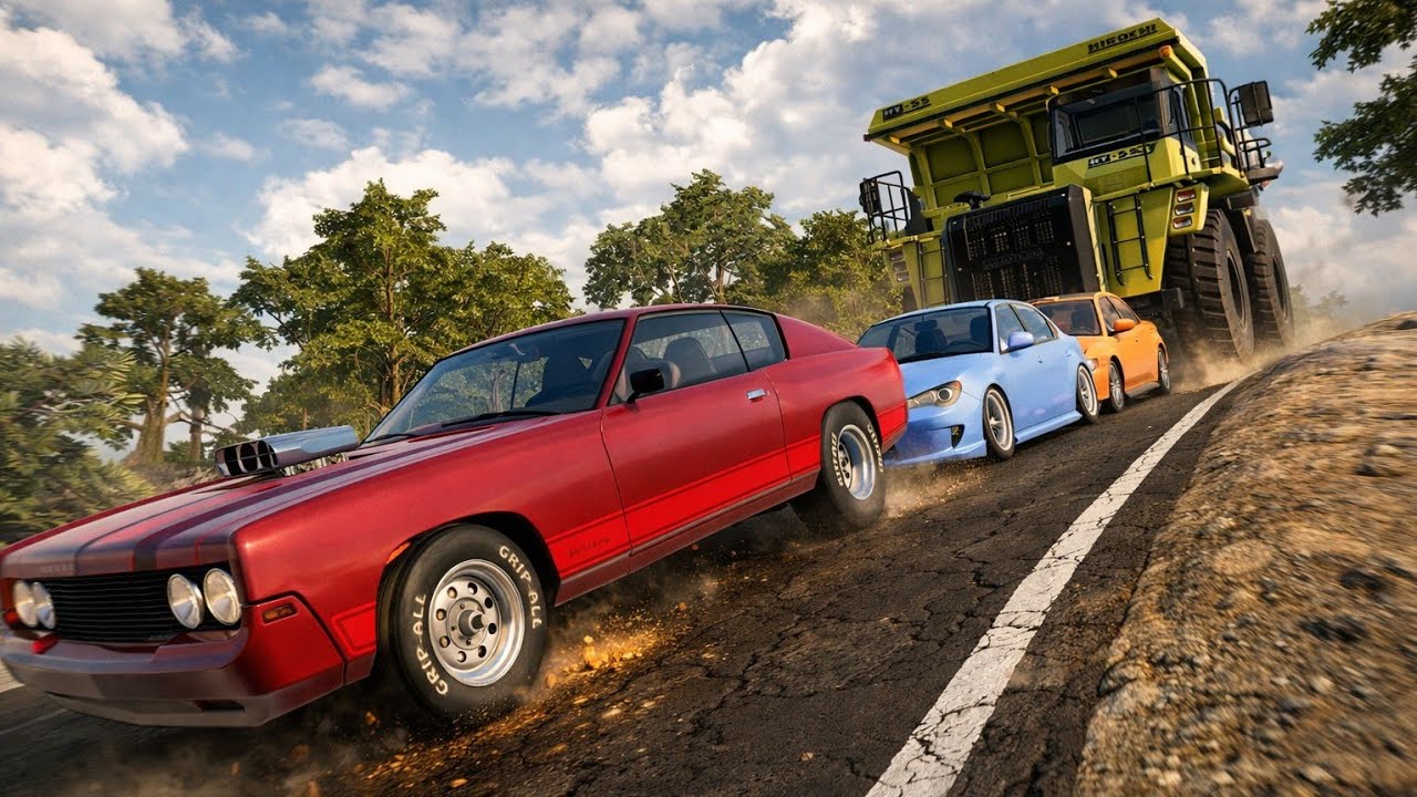 No Horn. No Brake. No Escape 💥 | Cars vs Dump Truck