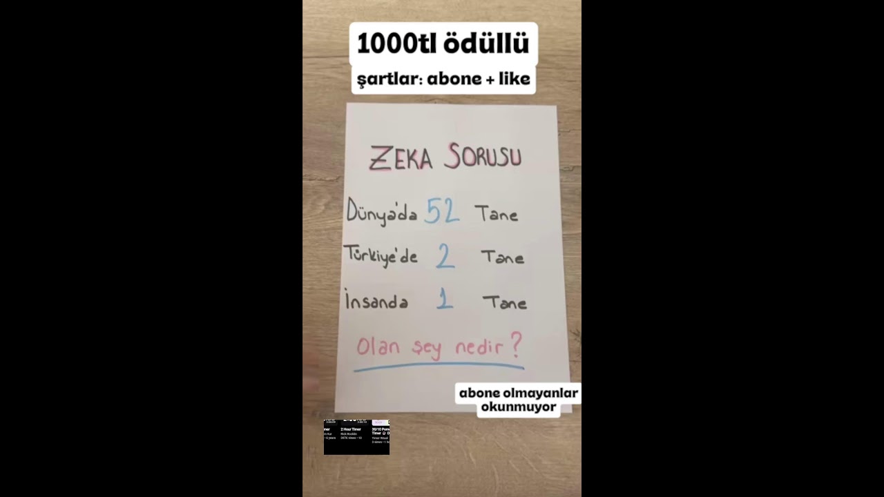 zeka bilmece yayını