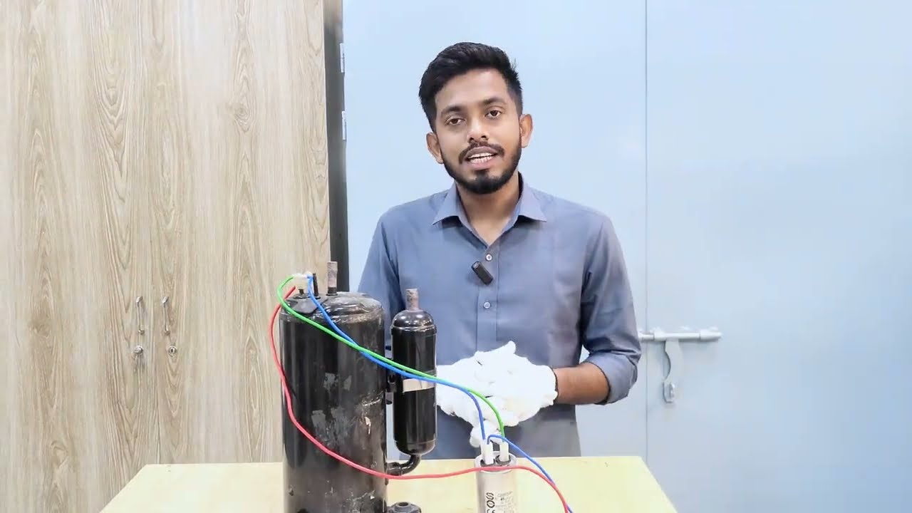 এসির কম্প্রেসর কিভাবে কানেকশন করতে হয় দেখুন!