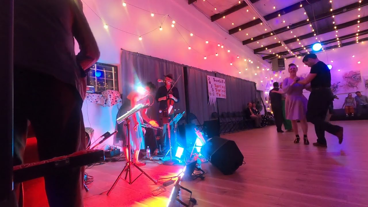 Santa Fe Spring Swing Thing 2025 Social dancing to Burque Jazz Bandits GH011938