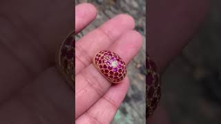 Cocktail Diamond Cut Ruby Ring Studded With Natural Diamonds With Pink Ruby #diamond #ruby