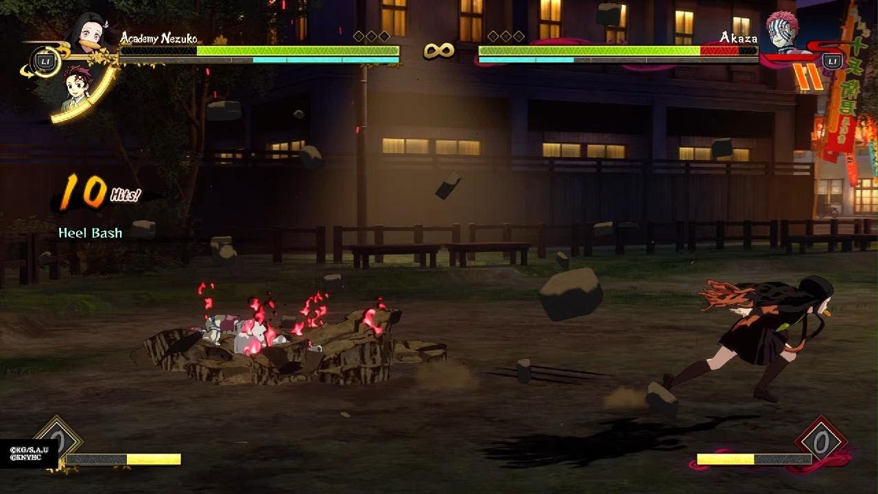 Nezuko tanjiro vs akaza baking bread😎🔥