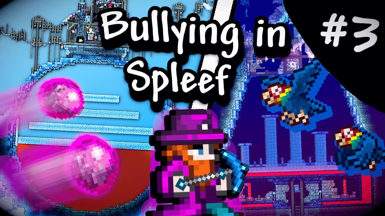Bullying in Terraria Spleef #3 - Glacial Sky & Mushroom!