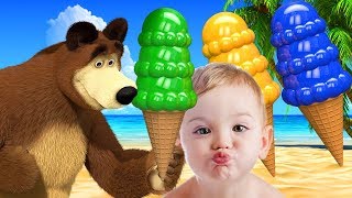 learn colors icecream surprise toy nursery rhymes babies