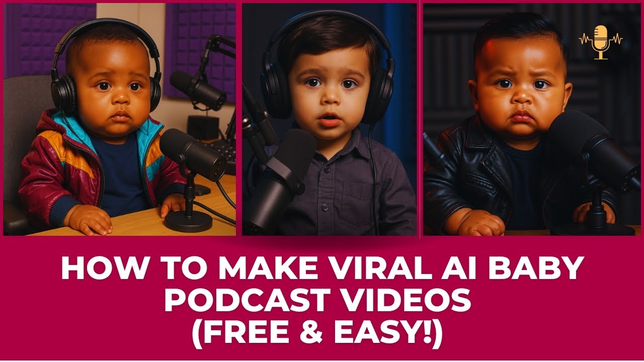 How to Make Viral Ai Baby Podcast Videos Free & Easy! 👶🎙 Step by Step ...