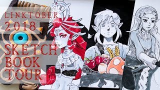 Linktober Sketchbook Tour 2018 - A Legend of Zelda Inspired Inktober