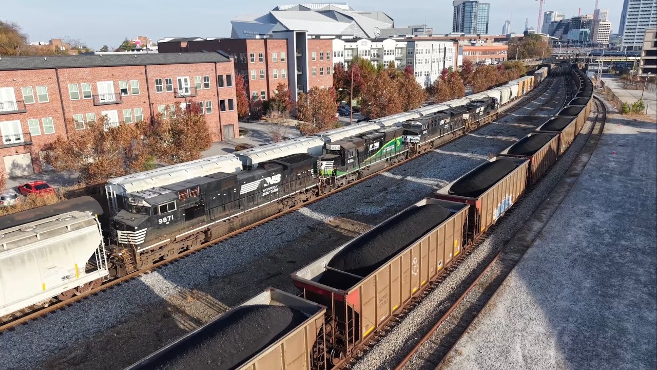 A Stack Train at Pine Street, Morning at Inman, a CSX Coal Train and Three NS Freights at the Gulch