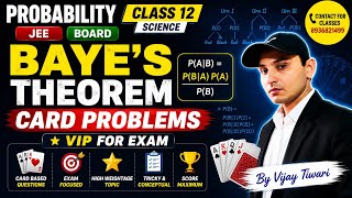 Baye's theorem(probability )for class 12 science by vijay tiwari Card ♦️♠️♦️♠️ problem