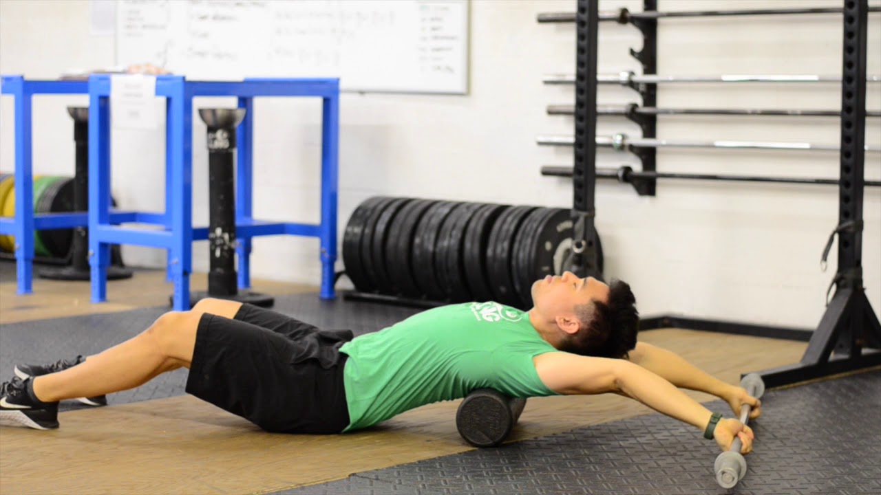 Weighted PVC Pass on Foam Roller // Mobility Exercise for Olympic