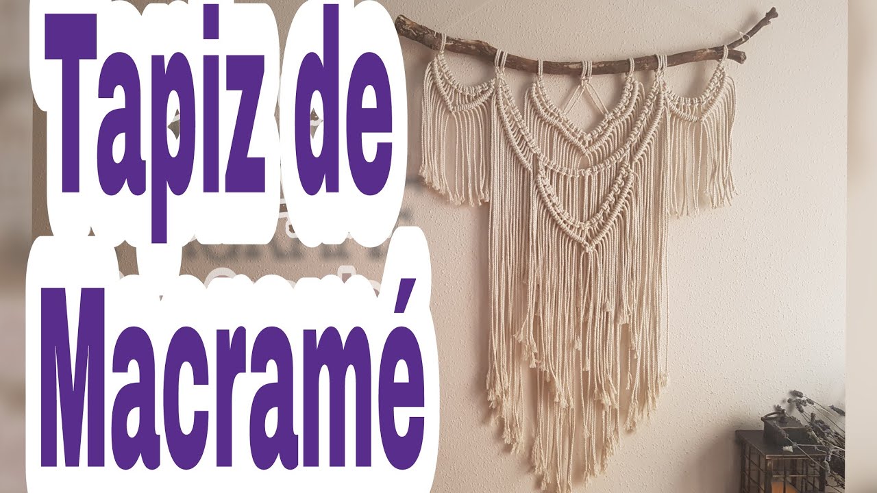 Tapiz de MACRAMÉ paso a paso con Cuerda de Algodón, decoración