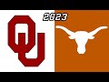 2023 oklahoma sooners vs texas longhorns full game replay  red river rivalry  1080p