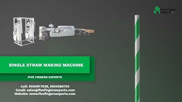 Paper Straw Bevel Cutting Machine | High Speed Bevel Straw Cutting Machine | Five Fingers Exports